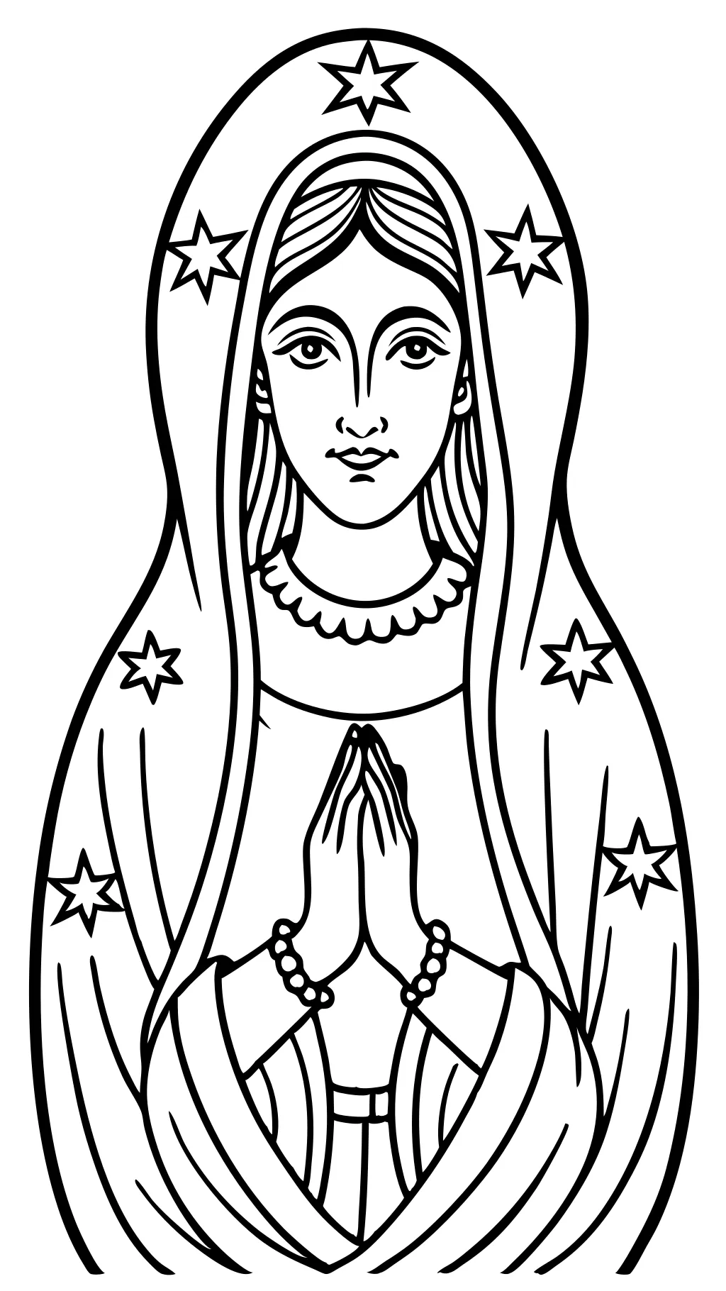 coloring pages of mother mary